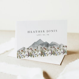 Cartão RSVP HEIDI Bohemian Mountain Wildflower Place Cards