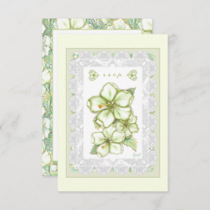 Cartão RSVP Hibiscus & lace WHITE