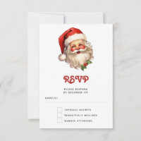 Holly Jolly Santa Claus Retro Style