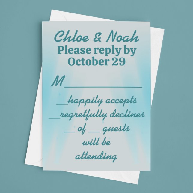 Cartão RSVP Hollywood Lights Wedding (Criador carregado)