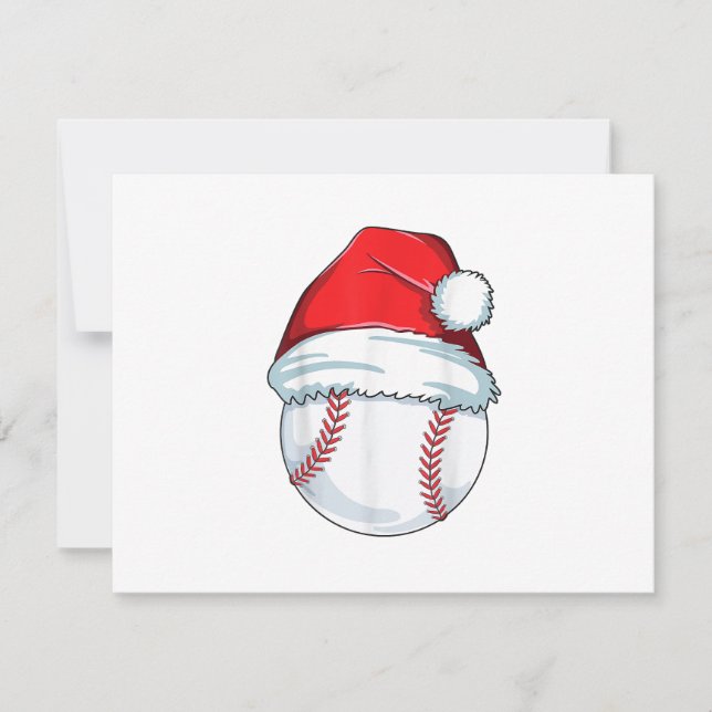 Cartão RSVP Homens da Bola Santa Hat de Baseball (Frente)