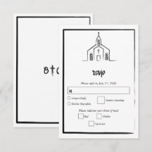 Igreja Desenhada à Mão Casamento Tradicional Capri