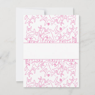 Cartão RSVP ILY Bloom - Design ASL de Nome Personalizado