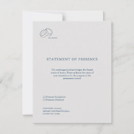 Cartão RSVP Interlocking Rings- Union Response Card