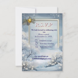 Cartão RSVP INVERNO no Magnífico Mundo de Fantasia