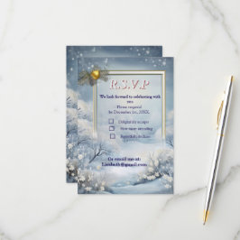 Cartão RSVP INVERNO no Magnífico Mundo de Fantasia