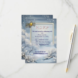 Cartão RSVP INVERNO no Magnífico Mundo de Fantasia