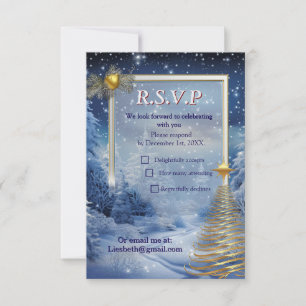 Cartão RSVP INVERNO no Magnífico Mundo de Fantasia