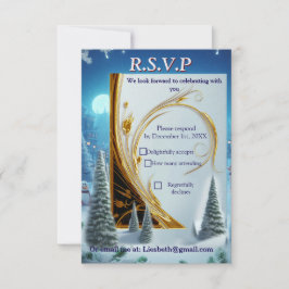 Cartão RSVP INVERNO no Magnífico Mundo de Fantasia