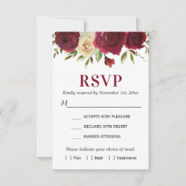 Cartão RSVP Invólucro do Casamento no inverno de queda de Mars