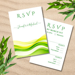Cartão RSVP Island Citrus Wedding Meal options