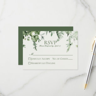 Cartão RSVP Ivy & Sage Wedding