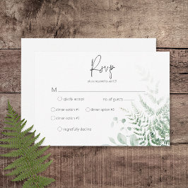 Cartão RSVP Janto Delicate Greenery Ferns