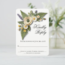 Jardim de Casamento com Flores Silvestres Brancas