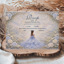 Jardim de Rosas Azul Pó Quinceañera