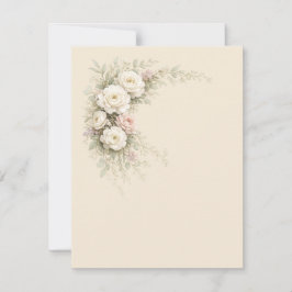 Cartão RSVP Jardim de Rosas em Aquarela para Sempre