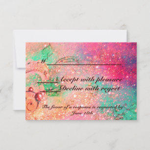 CARTÃO RSVP JARDIM DE SOMBRAS PERDIDAS/RSVP DE BORBOLHA MÁGICA