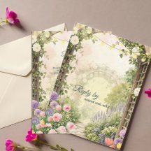 Jardim Inglês Floral Arbor Código QR Casamento