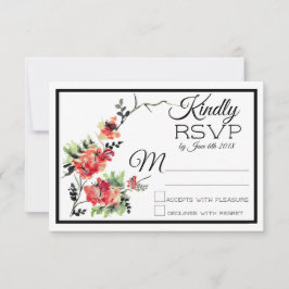 Cartão RSVP Jardim Romântico Vintage | VP de Casamento
