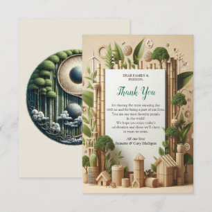 Cartão RSVP Jardins e Edifícios ecológicos em Harmonia