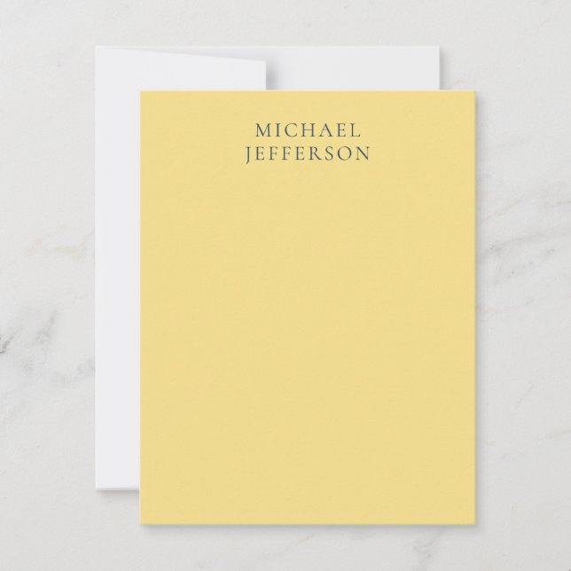 Cartão RSVP Jasmine & Slate Grey Minimalist Plain Modern Name (Frente)