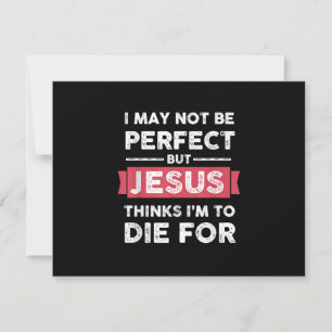 Cartão RSVP Jesus Acha Que Vou Morrer Por Citação Cristã