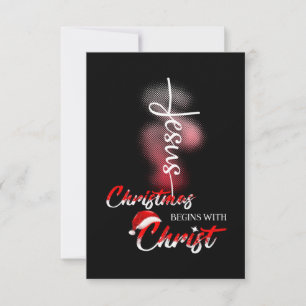 Cartão RSVP Jesus Amor   Jesus O Natal Começa Com O Cristo