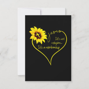 Cartão RSVP Jesus Amor   Não é religião É uma relação