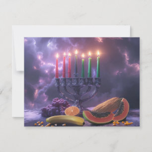 CARTÃO RSVP KWANZAA - FELIZ KWANZAA -