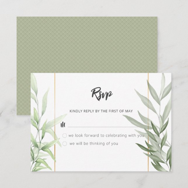 Cartão RSVP Kyriakos Dots (Frente/Verso)