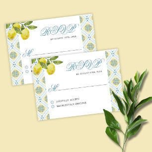 Cartão RSVP La Dolce Vita Lemon Themed Wedding