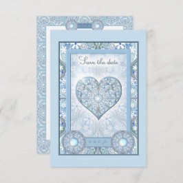 Cartão RSVP Lace cerâmico Azul claro