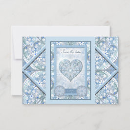 Cartão RSVP Lace cerâmico Azul claro