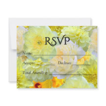 Larger Yellow Floral Watercolor Wedding RSV