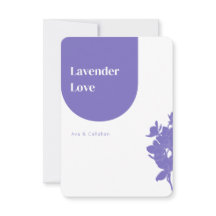 Lavanda Chic Amor Casamento Roxo Moderno