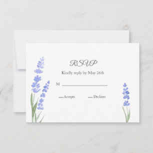 Cartão RSVP Lavanda de Aquarela