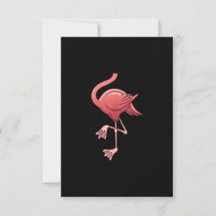 Cartão RSVP Legal Flamingo Halloween Figurume Engraçado