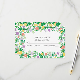 CARTÃO RSVP LEMÃO CUTO E FLORANTES DECOUPAÇÃO FLORAL