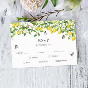 Cartão RSVP Lemon Wedding