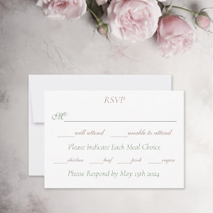 Cartão RSVP Lésbicas Brides Regência Rosas Rosa