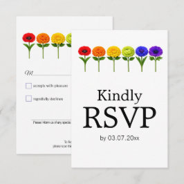 Cartão RSVP 🌈 🐦 LGBTQ Entrelaçado no Orgulho – Clássico