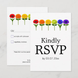 Cartão RSVP 🌈 🐦 LGBTQ Entrelaçado no Orgulho – Clássico