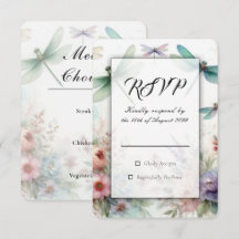 Libélulas e Florais Pastéis Casamento
