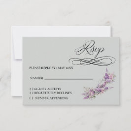 Cartão RSVP Lilac floral Response Card