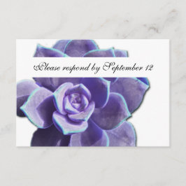 Cartão RSVP Lilac Succulent Vintage