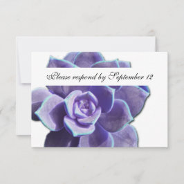 Cartão RSVP Lilac Succulent Vintage