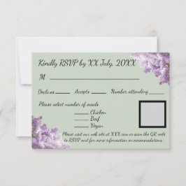 Cartão RSVP Lilás e Sage Terroso