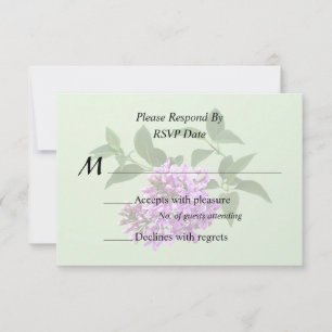 Cartão RSVP Lilases Adoráveis