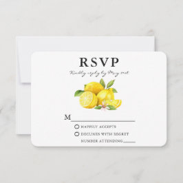 Cartão RSVP Limões de Aquarela