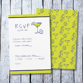 Cartão RSVP Limoncello Verde Lima Mediterrâneo Moderno